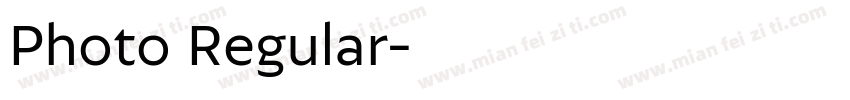 Photo Regular字体转换